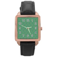 Pattern Background Blure Rose Gold Leather Watch 