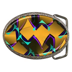 Geometric Gradient Psychedelic Belt Buckles