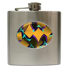 Geometric Gradient Psychedelic Hip Flask (6 Oz)