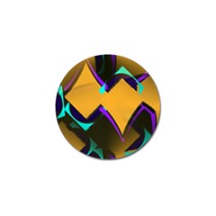 Geometric Gradient Psychedelic Golf Ball Marker (4 Pack)