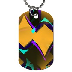 Geometric Gradient Psychedelic Dog Tag (two Sides) by HermanTelo