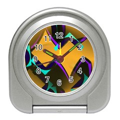 Geometric Gradient Psychedelic Travel Alarm Clock