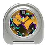 Geometric Gradient Psychedelic Travel Alarm Clock Front