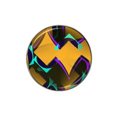 Geometric Gradient Psychedelic Hat Clip Ball Marker