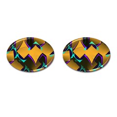 Geometric Gradient Psychedelic Cufflinks (oval) by HermanTelo