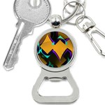 Geometric Gradient Psychedelic Bottle Opener Key Chain Front