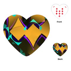 Geometric Gradient Psychedelic Playing Cards Single Design (heart)