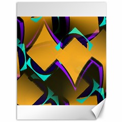 Geometric Gradient Psychedelic Canvas 36  X 48  by HermanTelo