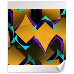 Geometric Gradient Psychedelic Canvas 11  X 14  by HermanTelo