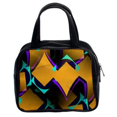 Geometric Gradient Psychedelic Classic Handbag (two Sides) by HermanTelo