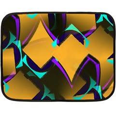 Geometric Gradient Psychedelic Double Sided Fleece Blanket (mini)  by HermanTelo