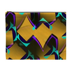 Geometric Gradient Psychedelic Cosmetic Bag (xl) by HermanTelo