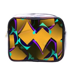 Geometric Gradient Psychedelic Mini Toiletries Bag (one Side)