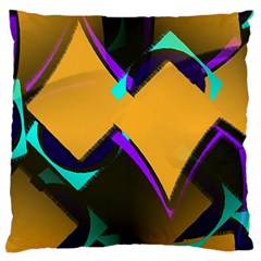 Geometric Gradient Psychedelic Large Cushion Case (one Side) by HermanTelo