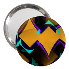 Geometric Gradient Psychedelic 3  Handbag Mirrors by HermanTelo