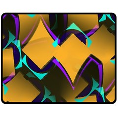 Geometric Gradient Psychedelic Double Sided Fleece Blanket (medium) 