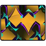 Geometric Gradient Psychedelic Double Sided Fleece Blanket (Medium)  58.8 x47.4  Blanket Front