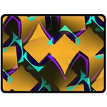 Geometric Gradient Psychedelic Double Sided Fleece Blanket (Large)  80 x60  Blanket Front