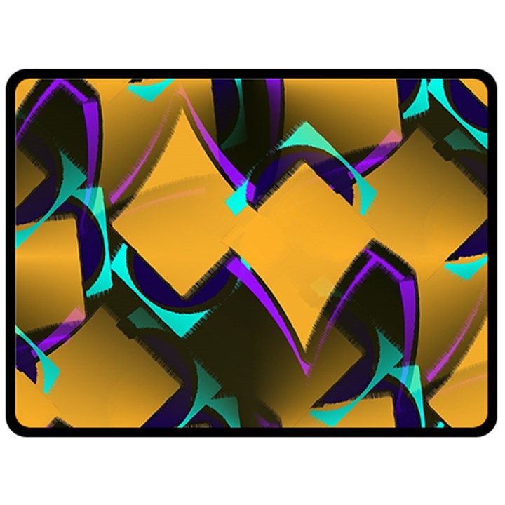 Geometric Gradient Psychedelic Double Sided Fleece Blanket (Large) 