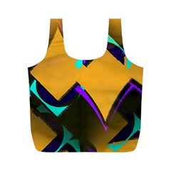 Geometric Gradient Psychedelic Full Print Recycle Bag (m)