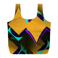 Geometric Gradient Psychedelic Full Print Recycle Bag (l)