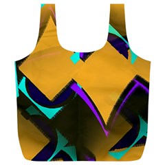 Geometric Gradient Psychedelic Full Print Recycle Bag (xl)