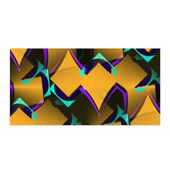 Geometric Gradient Psychedelic Satin Wrap