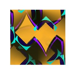 Geometric Gradient Psychedelic Small Satin Scarf (square)