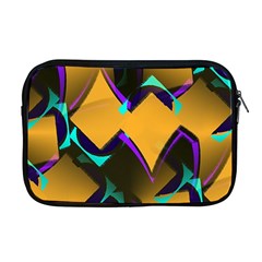 Geometric Gradient Psychedelic Apple Macbook Pro 17  Zipper Case by HermanTelo