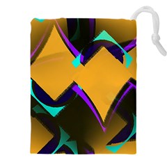 Geometric Gradient Psychedelic Drawstring Pouch (5xl) by HermanTelo