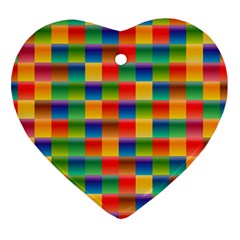 Background Colorful Abstract Heart Ornament (two Sides)