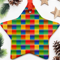 Background Colorful Abstract Star Ornament (two Sides)