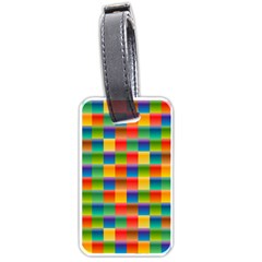 Background Colorful Abstract Luggage Tag (one Side) by HermanTelo