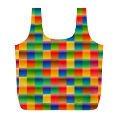 Background Colorful Abstract Full Print Recycle Bag (l)