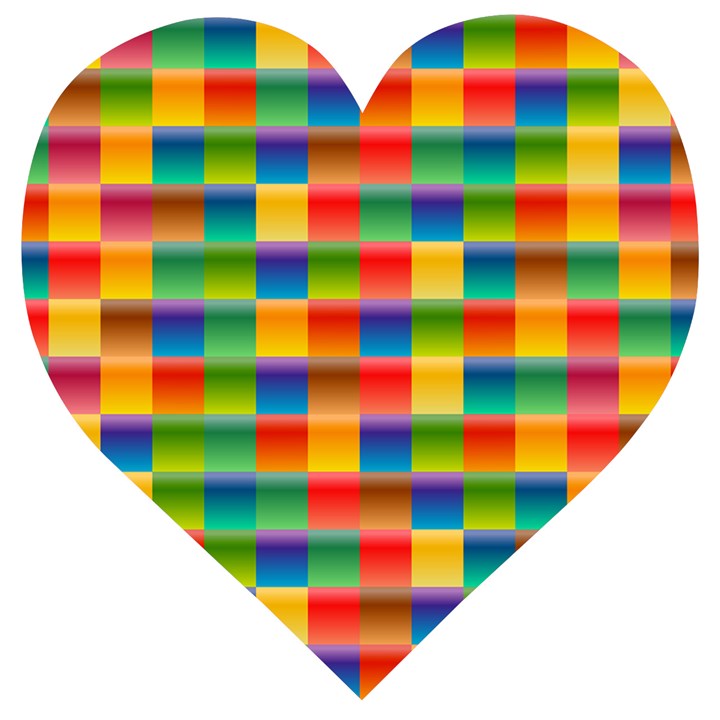 Background Colorful Abstract Wooden Puzzle Heart