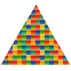 Background Colorful Abstract Wooden Puzzle Triangle