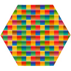 Background Colorful Abstract Wooden Puzzle Hexagon by HermanTelo