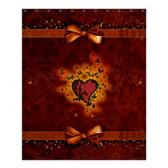 Beautiful Heart With Leaves Shower Curtain 60  X 72  (medium)  by FantasyWorld7