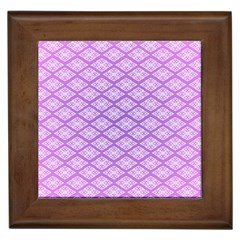 Pattern Texture Geometric Purple Framed Tile by Mariart