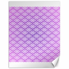 Pattern Texture Geometric Purple Canvas 12  X 16  by Mariart