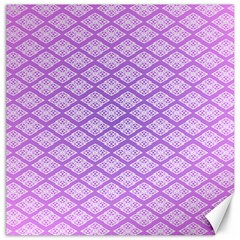 Pattern Texture Geometric Purple Canvas 20  X 20  by Mariart