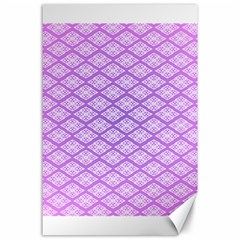 Pattern Texture Geometric Purple Canvas 24  X 36  by Mariart