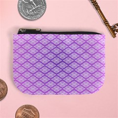 Pattern Texture Geometric Purple Mini Coin Purse by Mariart