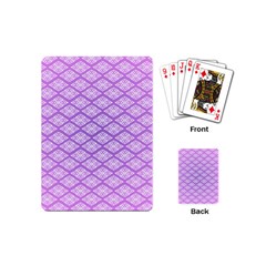 Pattern Texture Geometric Purple Playing Cards Single Design (mini)