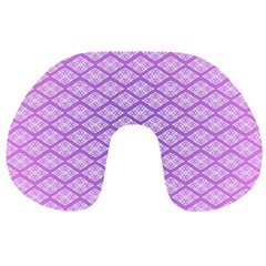 Pattern Texture Geometric Purple Travel Neck Pillow by Mariart