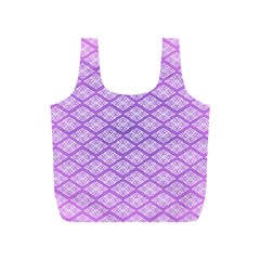 Pattern Texture Geometric Purple Full Print Recycle Bag (s) by Mariart