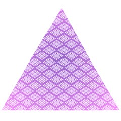 Pattern Texture Geometric Purple Wooden Puzzle Triangle