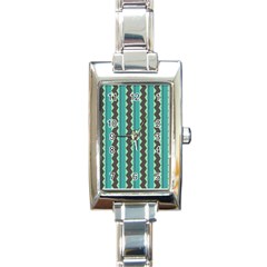 Background Chevron Blue Rectangle Italian Charm Watch by HermanTelo