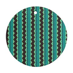 Background Chevron Blue Ornament (round) by HermanTelo