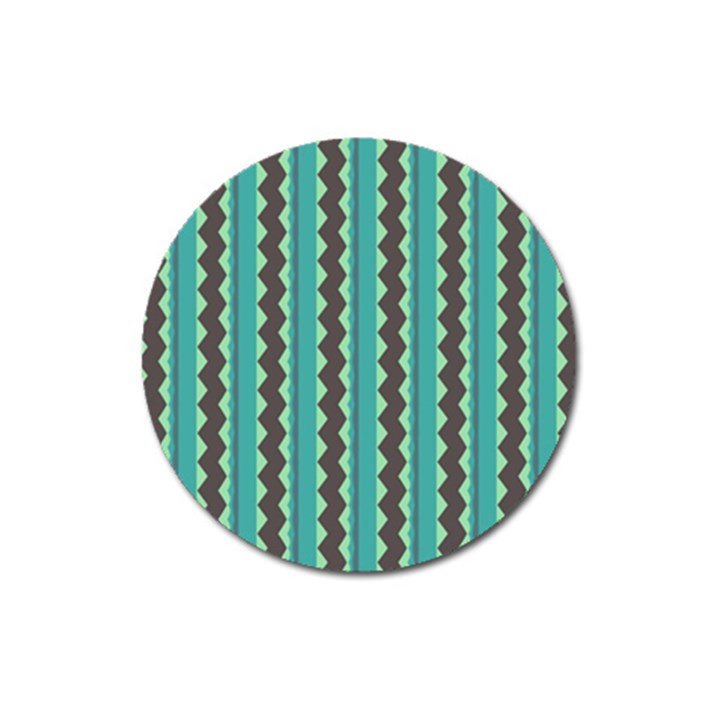 Background Chevron Blue Magnet 3  (Round)